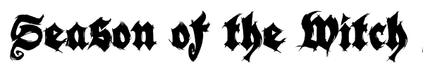Season of the Witch Black font preview